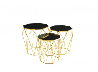 Side tables complete coffee tables 3-piece coffee tables gold