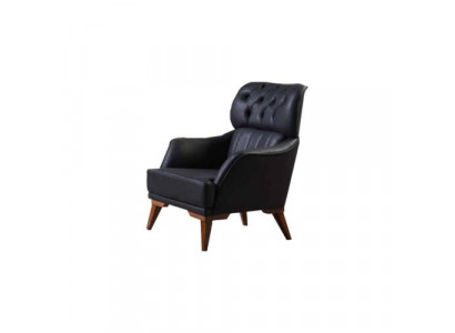 Black Chesterfield Armchair Designer Living Room Single-Seater Recliner Chair