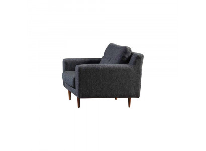 Upholstered Grey 1-Seater Living Room Furniture Stylish Armchair Modern Seat