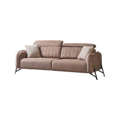 Beige living room sofa designer 3-seater fabric sofa luxury upholstered furniture
