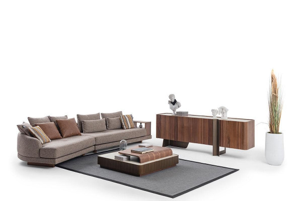 Living room robust set designer 4-seater sideboard coffee table 3-piece set
