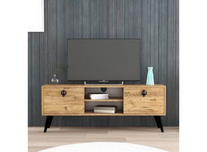 Brown living room TV lowboard sideboard RTV modern design rectangular shape