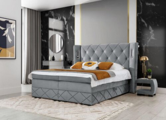 Bedroom set bed 2x nightstand modern complete luxury furniture wood furnishing