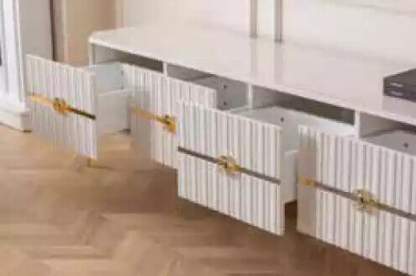 Living room TV stand furniture RTV television style modern white luxury wood