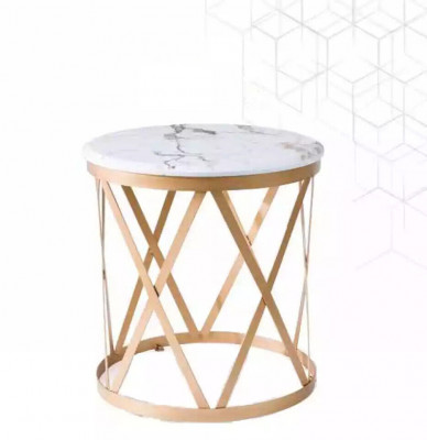 Living room side table gold modern furniture material stainless steel design new