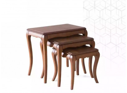 Side table 3x brown living room furniture material stainless steel design new