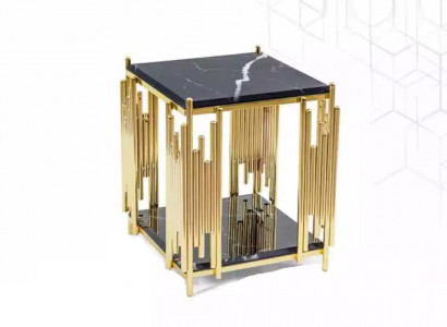 Side table living room furniture material black stainless steel design