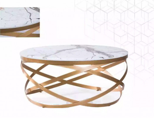 Coffee table furniture table luxury gold modern living room design stainless steel