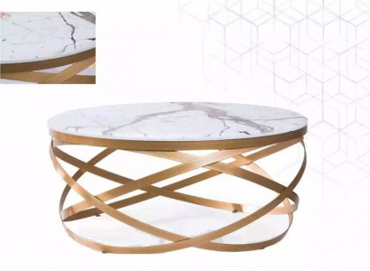 Coffee table furniture table luxury gold modern living room design stainless steel