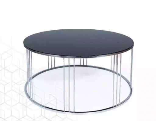 Coffee table furniture luxury new black modern living room design stainless steel