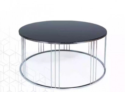 Coffee table furniture luxury new black modern living room design stainless steel