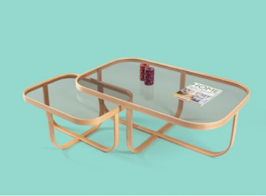 Rectangular coffee tables designer living room tables 2x side tables 2-piece set