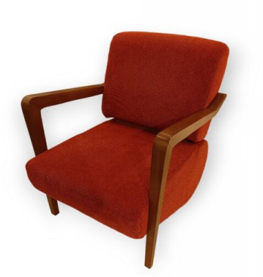 Modern Red Upholstered Armchair Living Room Single-Seater Designer Seating Furniture