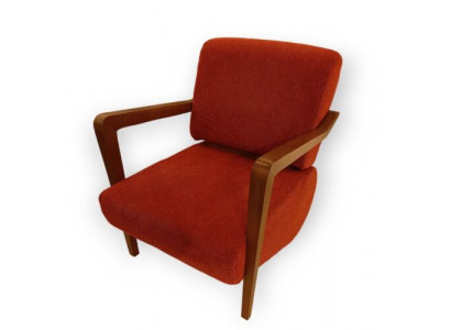 Modern Red Upholstered Armchair Living Room Single-Seater Designer Seating Furniture