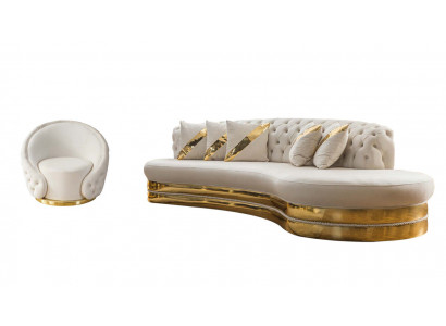 Stylish Chesterfield Sofa Set Designer Living Room Set 3-Seater