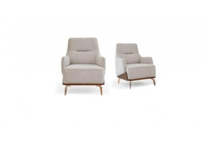 Armchair Wingback Chair Fabric Chair Fabric Beige Single-Seater Living Room