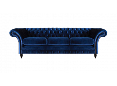 Chesterfield Luxury Sofa Three-Seater Living Room Upholstery Fabric Textile Design New