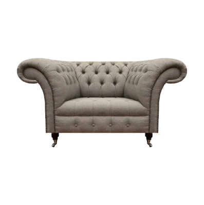 Living Room New Luxury Armchair Chesterfield Gray Upholstered Furniture Textile Furniture