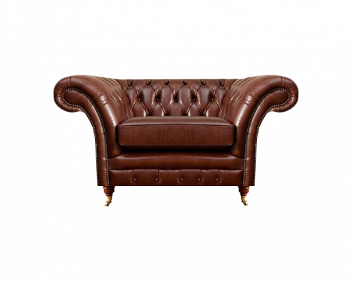 Living room armchair brown Chesterfield furnishing couch upholstered seat new