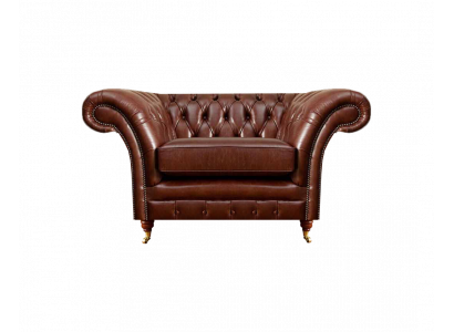 Living room armchair brown Chesterfield furnishing couch upholstered seat new