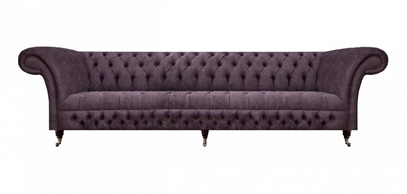 Chesterfield sofa three-seater living room sofas couch luxury purple upholstered seat