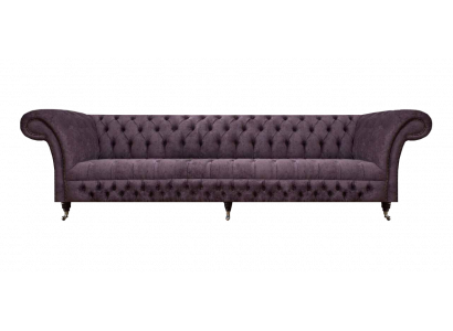 Chesterfield sofa three-seater living room sofas couch luxury purple upholstered seat