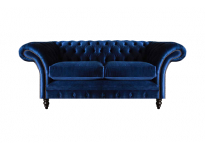 Living room sofas couch two-seater furniture blue Chesterfield new