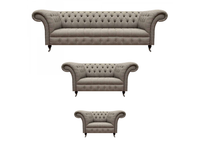 3-piece sofa set upholstered furniture three-seater sofa four-seater furniture Chesterfield