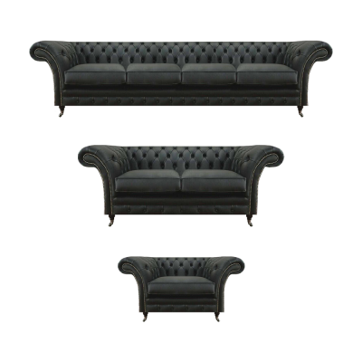 Living room sofas Chesterfield furnishings modern upholstery set 3-piece new