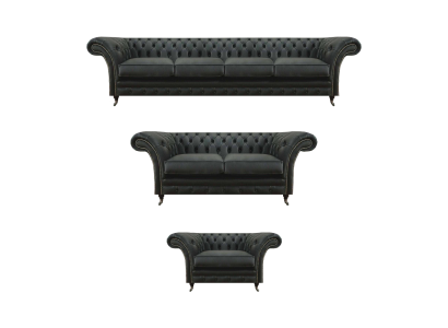 Living room sofas Chesterfield furnishings modern upholstery set 3-piece new