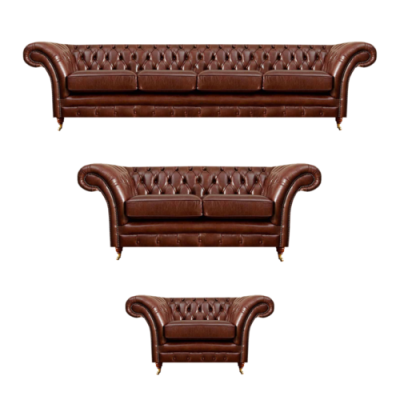 New 3-piece set living room Chesterfield sofas upholstered furniture armchair furnishings