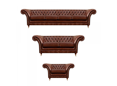 New 3-piece set living room Chesterfield sofas upholstered furniture armchair furnishings