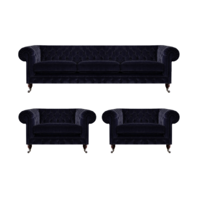 Luxury sofa set living room 3-piece set furniture upholstery Chesterfield