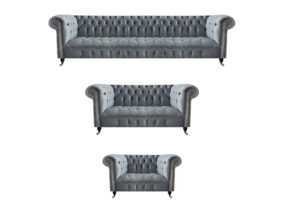 Living room Chesterfield furniture sofa set 3-piece new luxury furnishing