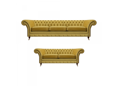 Living room modern Chesterfield three-seater with two-seater sofas sofa set