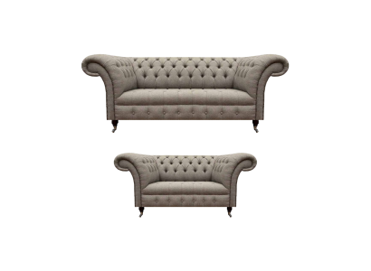 Living room sofa set three-seater with two-seater sofas designer Chesterfield