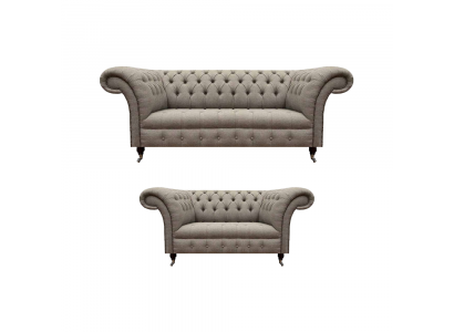 Living room sofa set three-seater with two-seater sofas designer Chesterfield