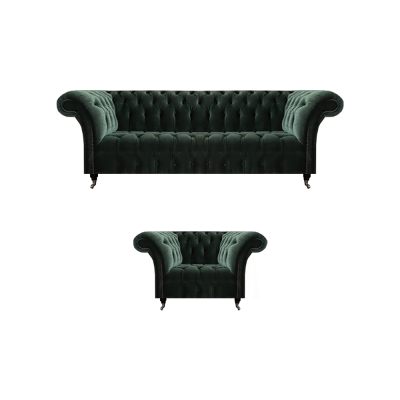 Black upholstered furniture living room three-seater sofa couch new armchair
