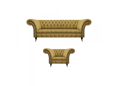 Chesterfield three-seater sofa upholstery furniture new armchair padded seat living room