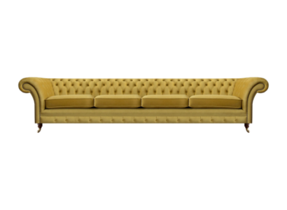 Four-seater sofa couch yellow furniture living room upholstered furniture Chesterfield new