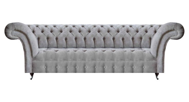 Four-seater sofa couch designer modern living room upholstered furniture Chesterfield