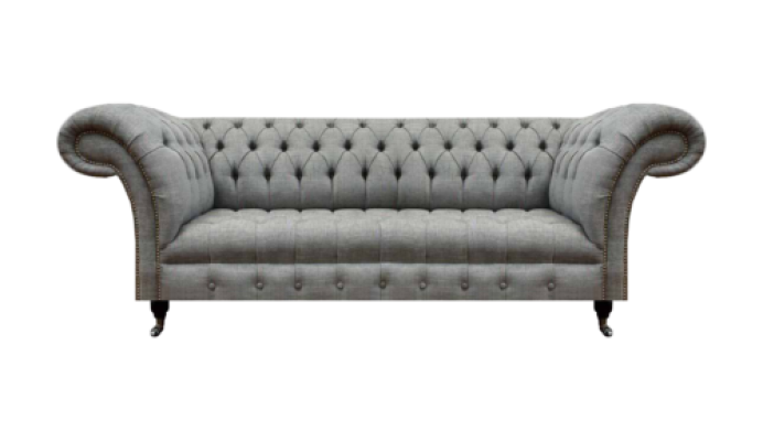 Living room three-seater sofa upholstered furniture Chesterfield couch fabric new