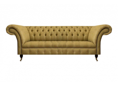 Chesterfield three-seater sofa living room couch furnishing luxury textile
