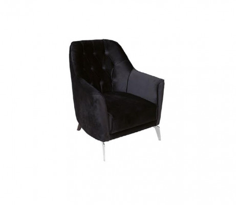 Modern living room set: 2 soft Chesterfield sofas + modern black armchair