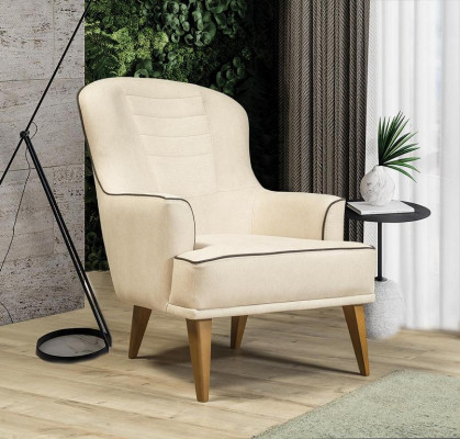 Sofa set beige with wooden frame 3+1 seater couches furniture sets