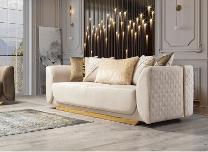 Design 3-Seater Relax Sofas Club Lounge Sofa Textile Upholstery Couch Fabric Couches