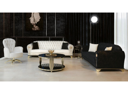 Luxury Chesterfield Sofa Set 3+3+1 Couch Sofa Upholstered Furniture Sets