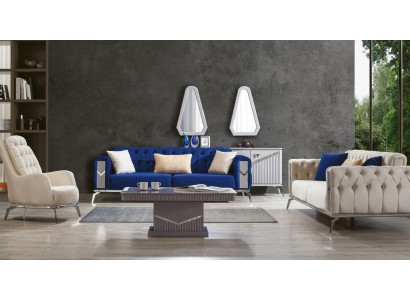 Sofa Set Couch Set Upholstered Furniture 3+3+1 Coffee Table 4-piece Set
