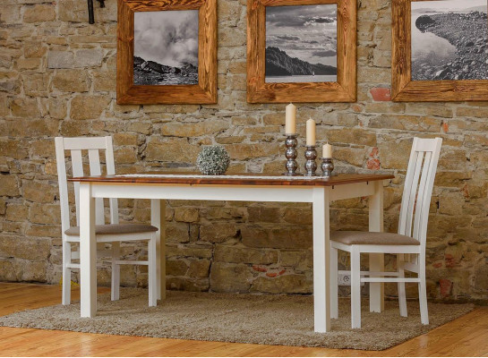 Country House Wooden Dining Table Table Wood Tables 150/197cm Dining Room Extendable