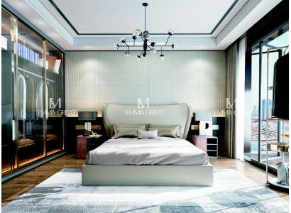 Bed Upholstery Design Luxury Double Beds Marital Bedroom Leather Hotel Bed